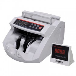 Mașină de numărat bancnote/bani și detecție falsuri, display LCD, verificator de autenticitate UV/MG/MT/IR/DD, Model 2021, 1000 bancnote/min, 80W