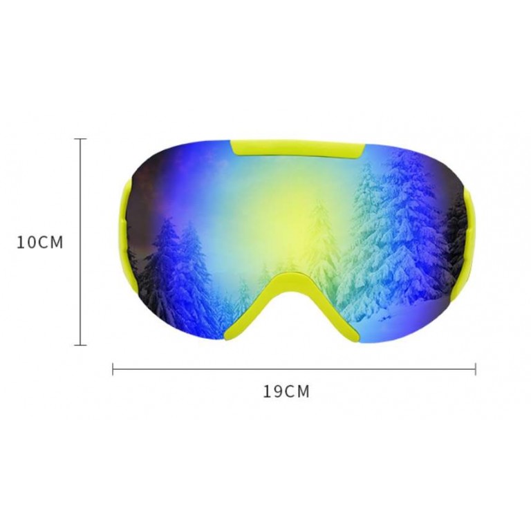 fog attractive Fore type Ochelari Ski / Schi / Snowboard/ Snowmobil / Adulți unisex, cu lentile  dublu ventilate anti-ceață, lentilă tip oglindă sferică - bbm6