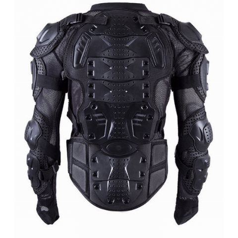 Armură de protecție motocicletă, geacă moto velo, reglabilă pe corp din material respirabil cu multiple puncte de protecție