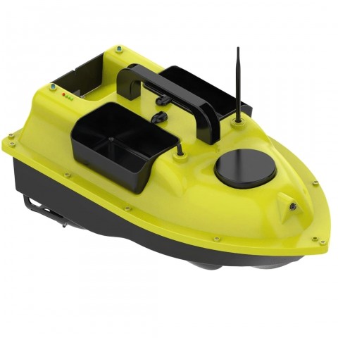 Barcă/Navomodel de pescuit cu GPS pentru plantat momeala / nadit / momit la crap cu telecomandă Flytec D22, 3 cuve, 2 motoare, baterie 9600mah