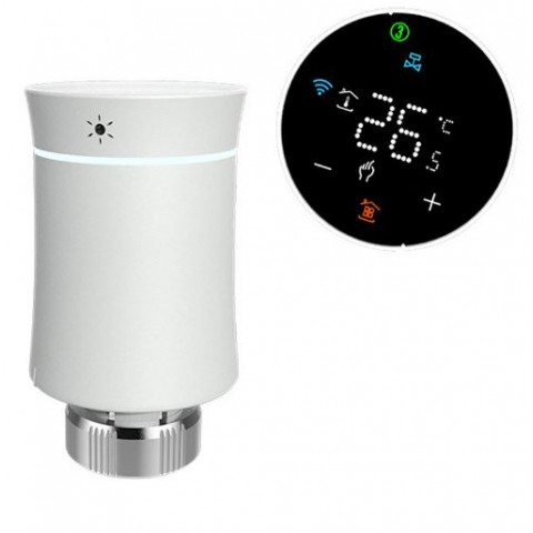 Cap termostatic pentru calorifer,  Termostat Smart  portabil pentru acasă , afișaj LCD, Tuya, Zigbee 