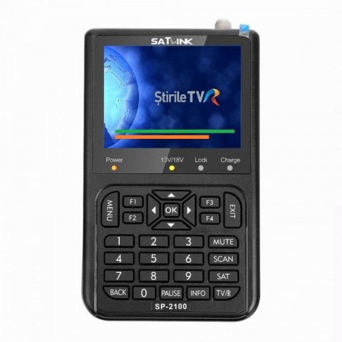 Satfinder cu imagine live - SATLINK SP-2100 FHD DVB-S2 Digital - Aparat reglat antene parabolice satelit cu tuner inclus