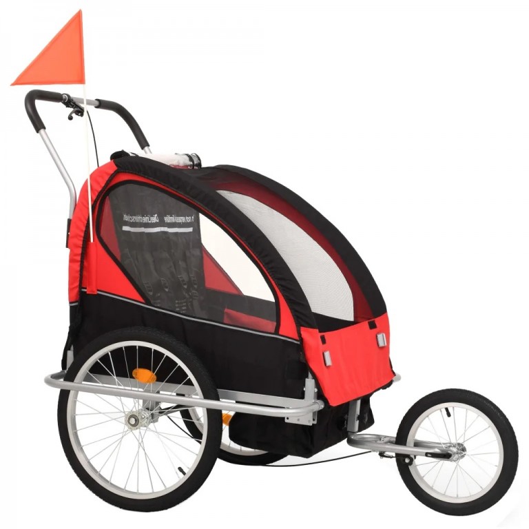 بطاطا جمع الالتزام بالمواعيد  Remorcă bicicletă 2 în 1, cărucior copii / animale mici cu roți gonflabile  - REMORCUTABICICLET