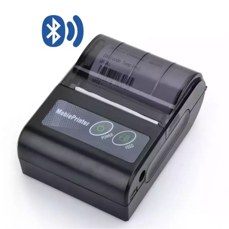 Flashy Treble fair Mini Imprimantă mobilă, portabilă cu bluetooth, USB, cu hârtie termică  58mm, pentru telefon - PRINTPORTABLE