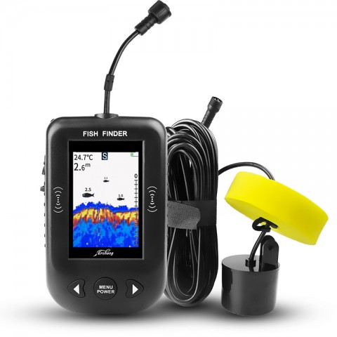 Sonar Erchang Fish Finder xf-02c pentru pescărie portabil cu ecran LCD, pentru localizarea peștilor, determinării adâncimii apei la mare, lac, râu sau baltă