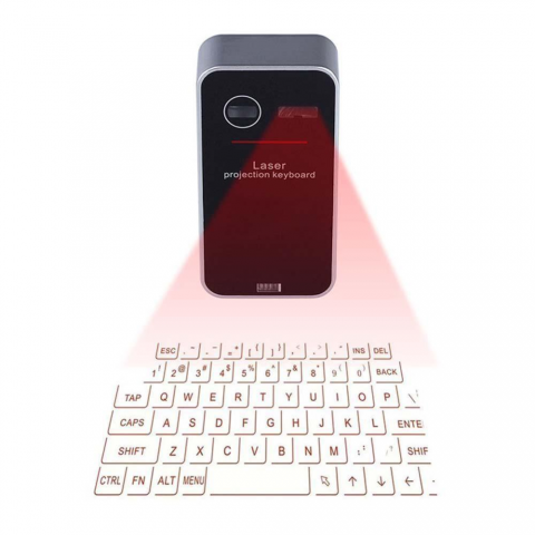 Tastatură Virtuală cool cu proiecție taste cu laser / Bluetooth și Usb, pentru mobil, tabletă sau televizor smart cu baterie proprie