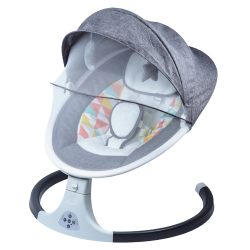 Leagăn Electric Bebeluși, Balansoar pentru bebe cu trepte de legănare, plasă protecție, conexiune Bluetooth, telecomandă,USB, Jucării și Melodii