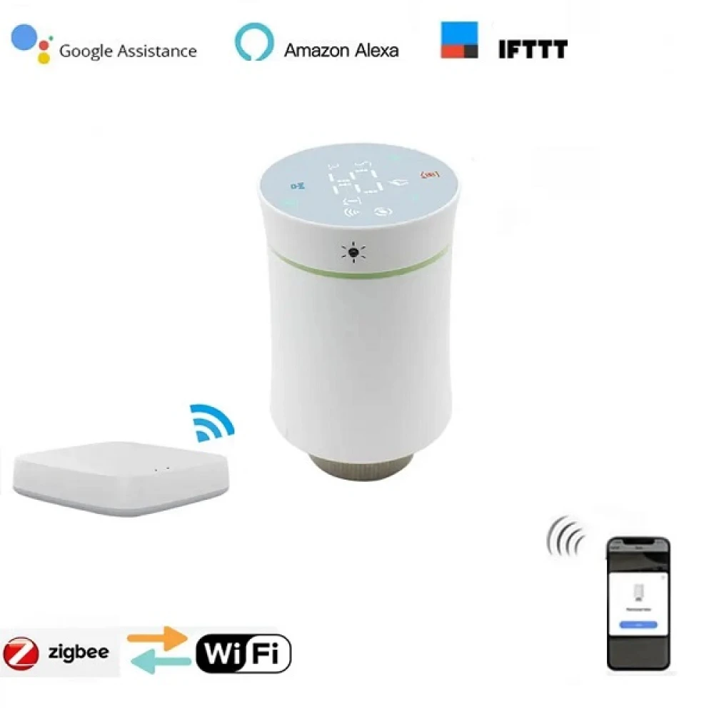 Cap termostatic pentru calorifer, Termostat Smart portabil pentru acasă , afișaj LCD, Tuya, Zigbee Cap termostatic pentru calorifer, Termostat Smart portabil pentru acasă , afișaj LCD, Tuya, Zigbee