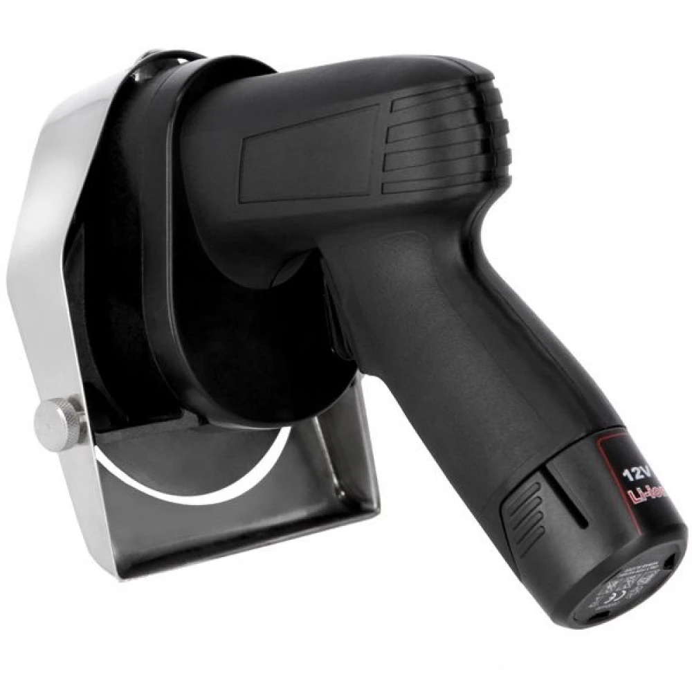 Cutit electric kebab/shaorma profesional fara fir, putere 80W, 2 baterii incluse, lama zimtata suplimentara Cutit electric kebab/shaorma profesional fara fir, putere 80W, 2 baterii incluse, lama zimtata suplimentara