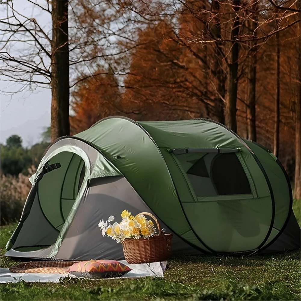 Cort Camping, 3 Persoane, Desfasurare Automata intr-o Secunda, Structura din Aluminiu / Munte / Aventura / Exterior / Drumetie Cort Camping, 3 Persoane, Desfasurare Automata intr-o Secunda, Structura din Aluminiu / Munte / Aventura / Exterior / Drumetie