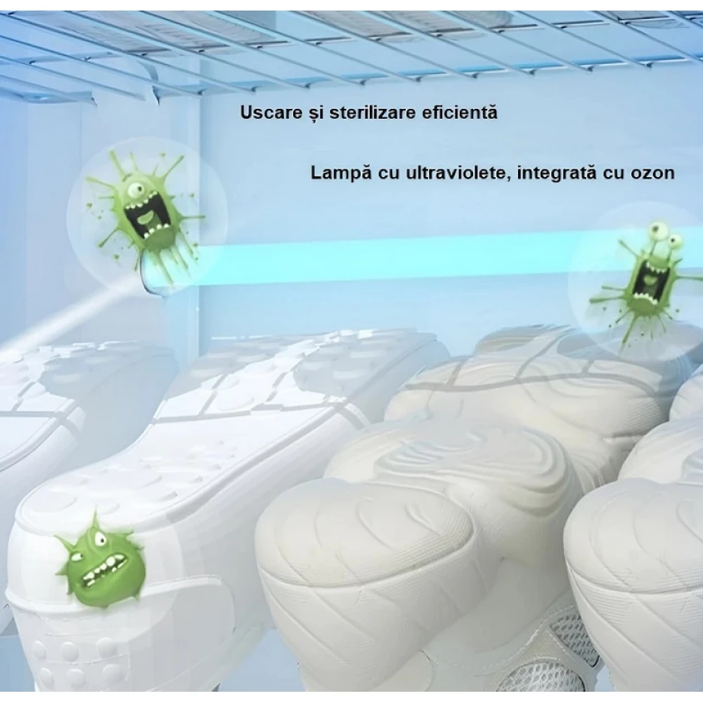 Uscător și Sterilizator Electric Inteligent, Multifuncțional, pentru 10 Perechi Încălțăminte, Produse pentru Copii, Jucării, Veselă, cu Ultraviolete, Ozon și Temperatură Constantă de 60℃ cu Funcție de Temporizare Uscător și Sterilizator Electric Inteligent, Multifuncțional, pentru 10 Perechi Încălțăminte, Produse pentru Copii, Jucării, Veselă, cu Ultraviolete, Ozon și Temperatură Constantă de 60℃ cu Funcție de Temporizare