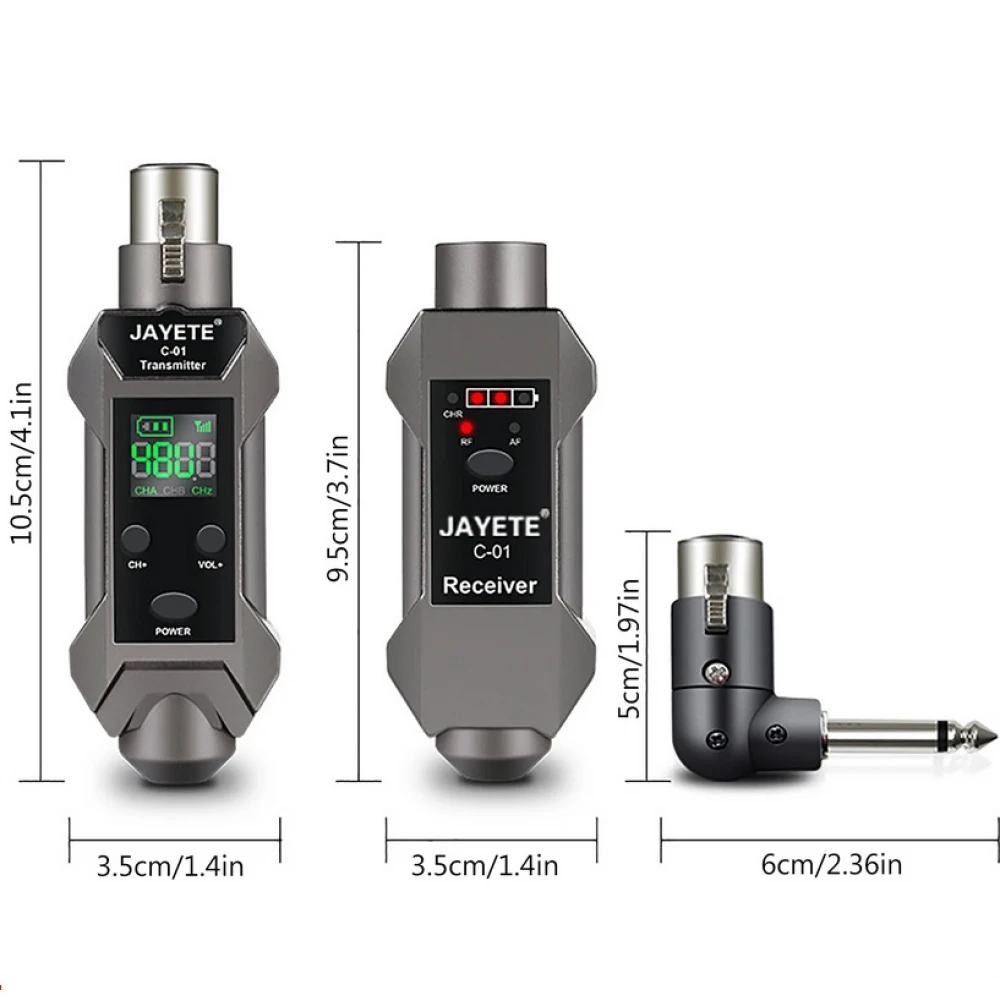 Transmițător Wireless pentru microfon XLR , Adaptor pentru microfon cu 16 canale, Potrivit pentru microfon dinamic și condensator, cu baterie reîncărcabilă 48V Transmițător Wireless pentru microfon XLR , Adaptor pentru microfon cu 16 canale, Potrivit pentru microfon dinamic și condensator, cu baterie reîncărcabilă 48V