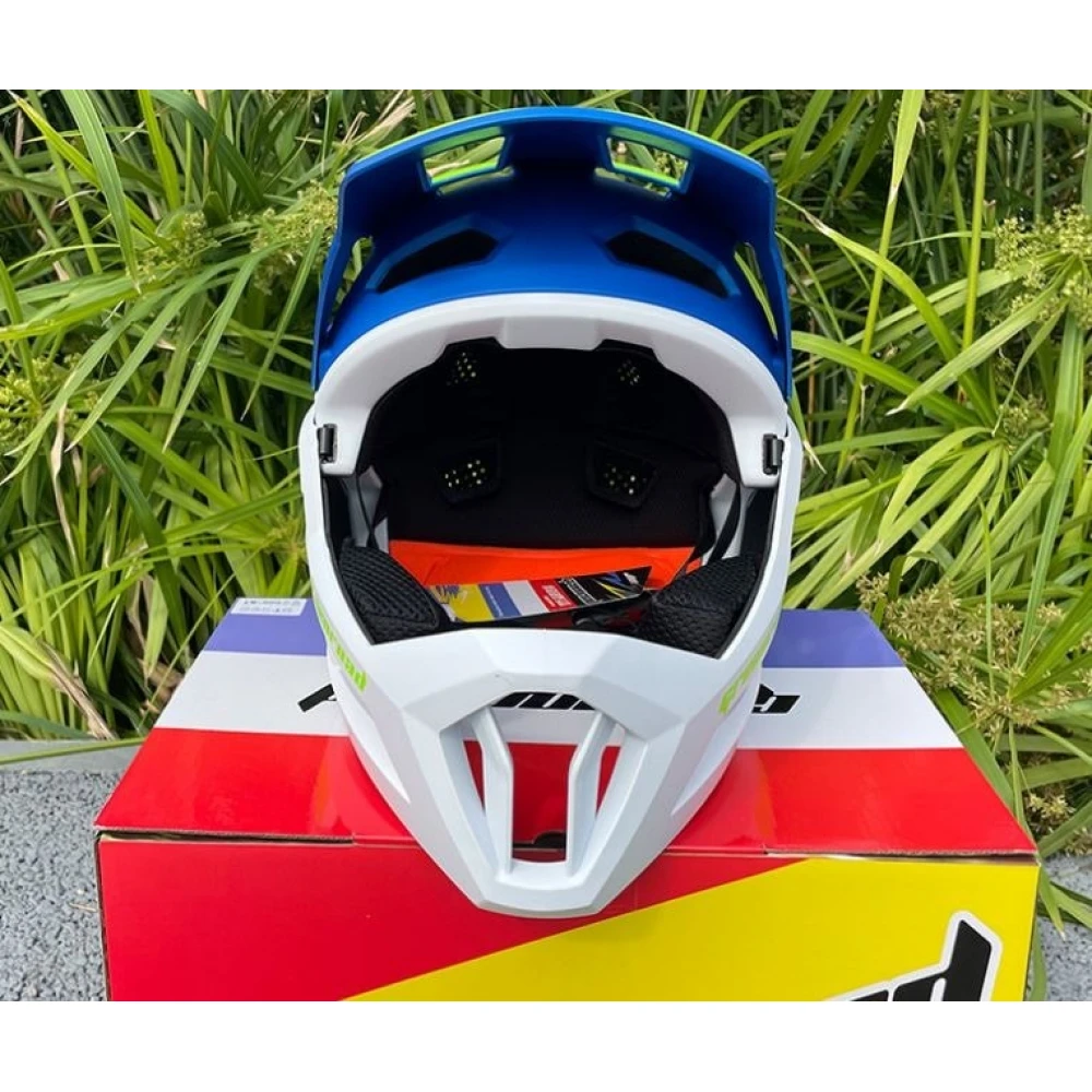 Cască MTB Full Face, Mountain Bike, Albastră, Stil, Protecție și Performanță - Flytec™ Cască MTB Full Face, Mountain Bike, Albastră, Stil, Protecție și Performanță - Flytec™