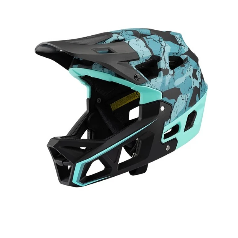 Cască de bicicletă, Enduro, Super Air, albastru-camuflaj, policarbonat Cască de bicicletă, Enduro, Super Air, albastru-camuflaj, policarbonat