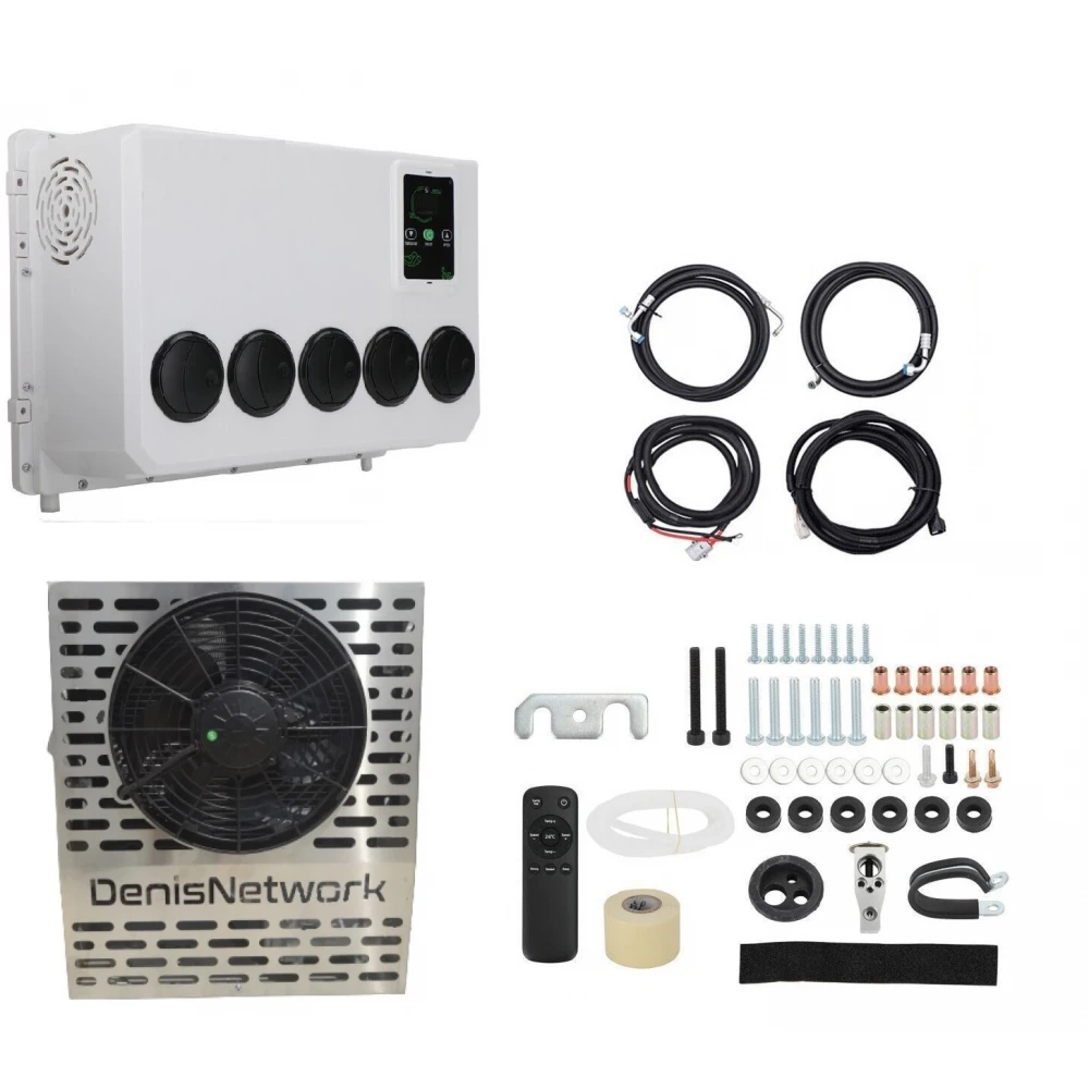 Aer condiționat auto SLIM 24V , 21000 BTU, aparat de răcire, climă staționară SLIM pentru auto rulotă, camion, camping, posibilitate încărcare la panou solar - DenisNetwork™