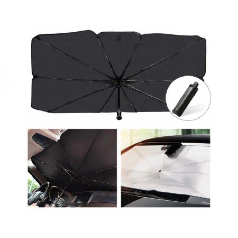 Parasolar pliabil pentru mașină, cu funcție de umbrelă solară de parbriz pentru zilele toride Parasolar pliabil pentru mașină, cu funcție de umbrelă solară de parbriz pentru zilele toride