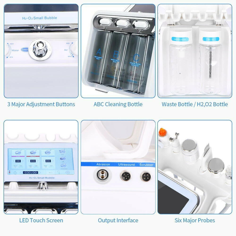 Aparat profesional pentru ten, Hydradermabraziune cu Mască, Aparat Cosmetic Profesional 7in1 H2O2, Jet Hidroxigen Micro Bule, Indepartare Puncte Negre, Acnee, Hidratare, Lifting Aparat profesional pentru ten, Hydradermabraziune cu Mască, Aparat Cosmetic Profesional 7in1 H2O2, Jet Hidroxigen Micro Bule, Indepartare Puncte Negre, Acnee, Hidratare, Lifting