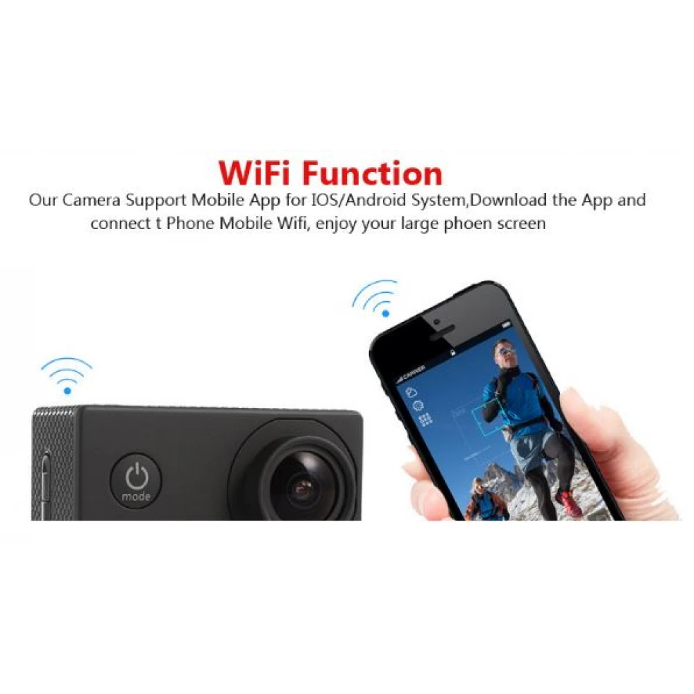 Pachet Cască Cross / Enduro/ Atv / Motocicletă + Camera Video Sport 4k Wi-Fi + Mănuși + Ochelari + Cagulă - Flytec™