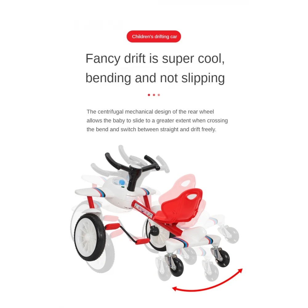 Bicicletă/ kart/ drift pentru copii cu 4 roți, în formă de avion cu pedale și scaun ergonomic Bicicletă/ kart/ drift pentru copii cu 4 roți, în formă de avion cu pedale și scaun ergonomic