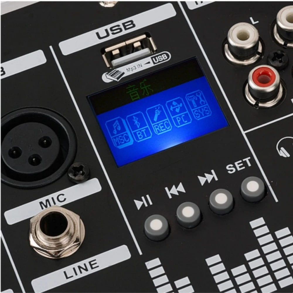 Mixer audio profesional 12 canale, 600W x 2, 12 intrări microfon/instrumente, funcție karaoke, efecte, bluetooth, USB/SD, LCD Mixer audio profesional 12 canale, 600W x 2, 12 intrări microfon/instrumente, funcție karaoke, efecte, bluetooth, USB/SD, LCD