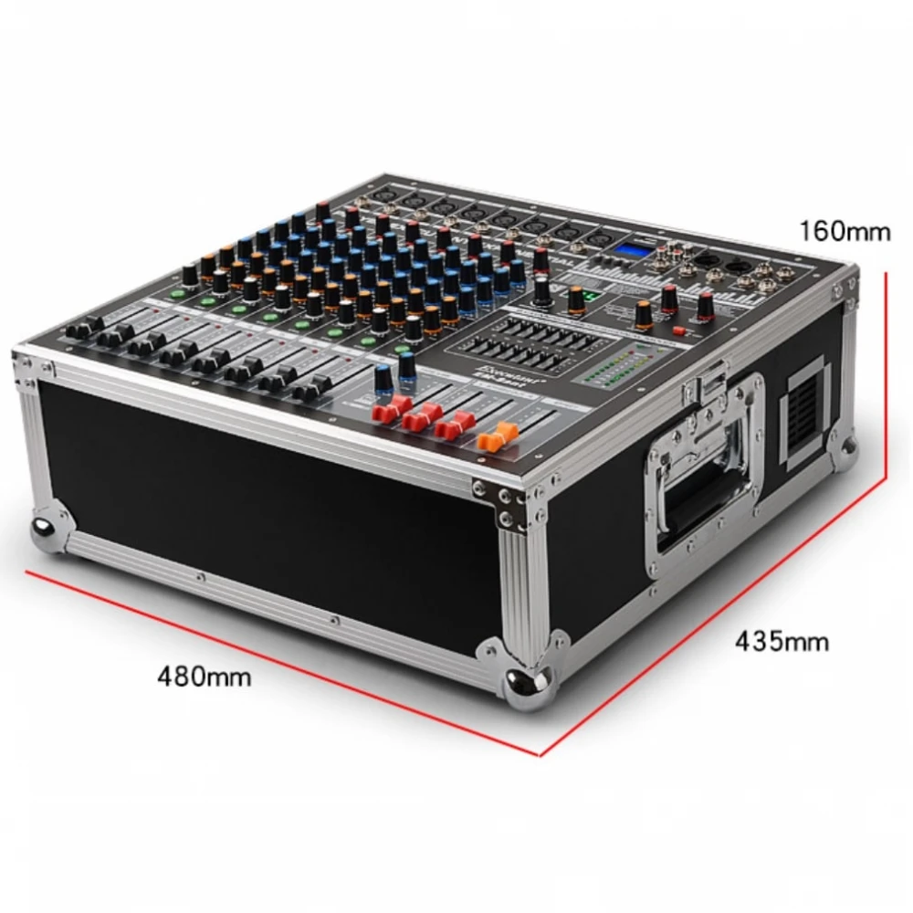 Mixer audio profesional 12 canale, 600W x 2, 12 intrări microfon/instrumente, funcție karaoke, efecte, bluetooth, USB/SD, LCD Mixer audio profesional 12 canale, 600W x 2, 12 intrări microfon/instrumente, funcție karaoke, efecte, bluetooth, USB/SD, LCD