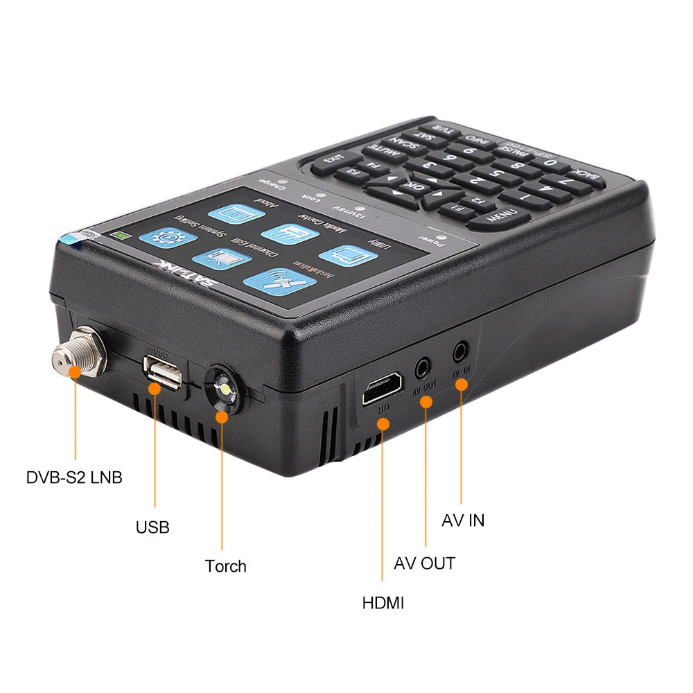 Satfinder cu imagine live - SATLINK SP-2100 FHD DVB-S2 Digital - Aparat reglat antene parabolice satelit cu tuner inclus