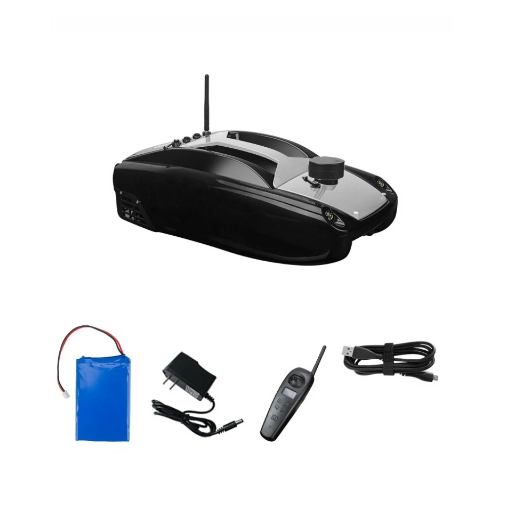 Barcă/Navomodel de pescuit cu GPS pentru plantat momeala / nadit / momit la crap cu telecomandă Dittom Bonaboat 2 , 2 cuve, 2 motoare, baterie 10800mAh