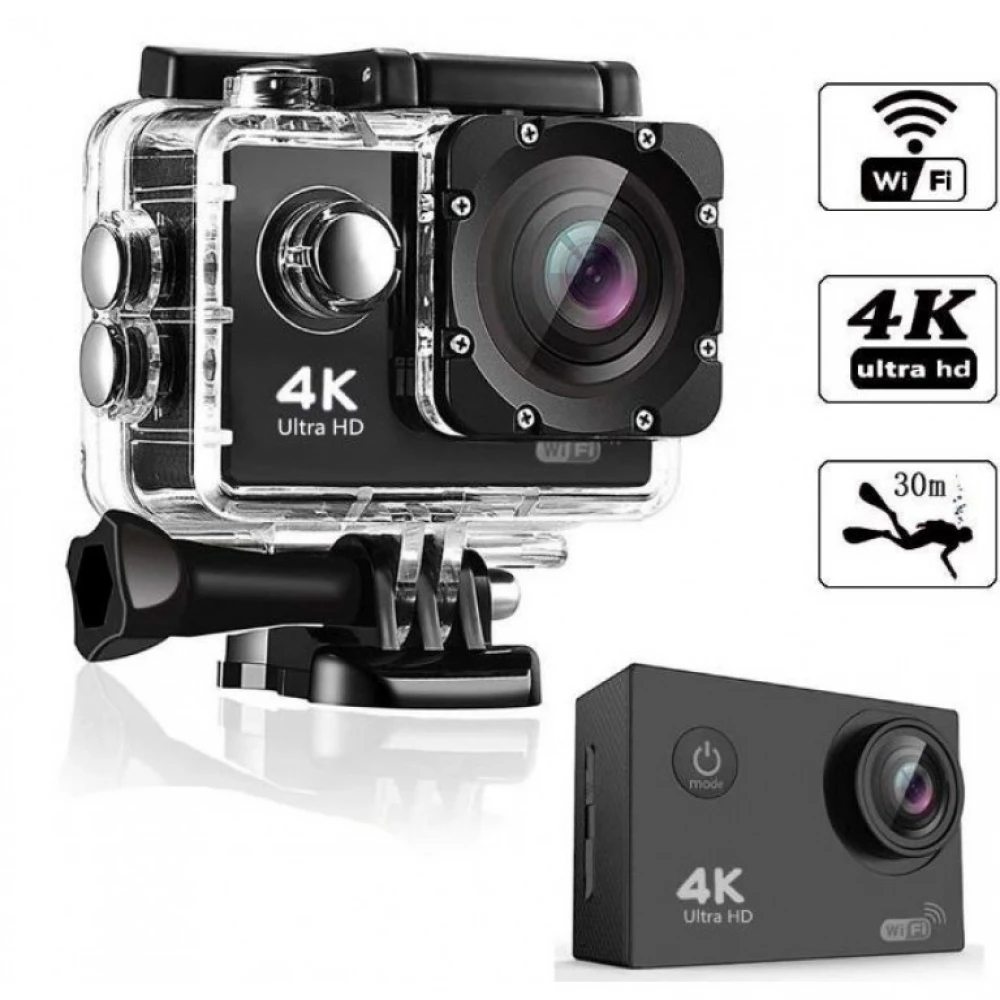 Pachet Cască Cross / Enduro/ Atv / Motocicletă + Camera Video Sport 4k Wi-Fi + Mănuși + Ochelari + Cagulă - Flytec™
