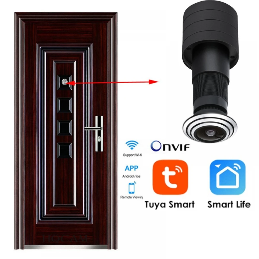 Vizor cu cameră WIFI / Transmisie pe telefon în timp real / TUYA / Inregistrare / Detectare mișcare Vizor cu cameră WIFI / Transmisie pe telefon în timp real / TUYA / Inregistrare / Detectare mișcare