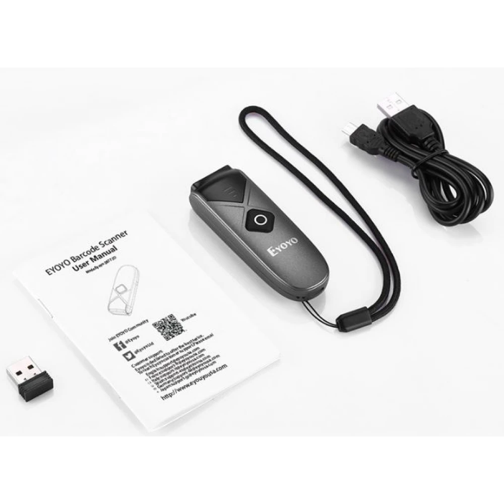 Cititor, scanner 2D coduri de bare, Bluetooth, Wireless, USB, portabil, super mini Cititor, scanner 2D coduri de bare, Bluetooth, Wireless, USB, portabil, super mini