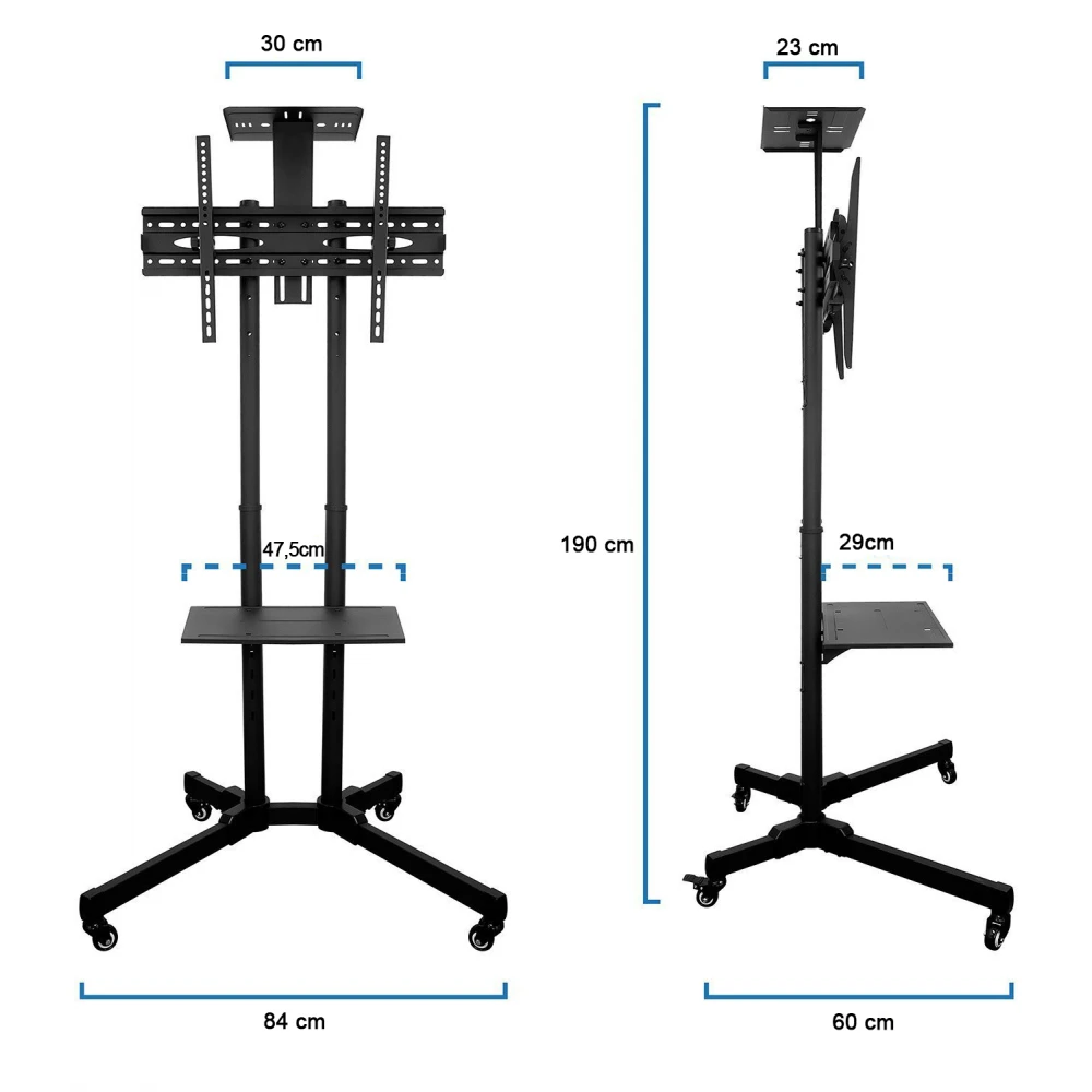 Stand/Stativ/Suport mobil 3 în 1 pentru TV de 32"-65" + Laptop + Cameră web, cu roți blocabile, utilizare la ședințe, prezentări, petreceri etc. Stand/Stativ/Suport mobil 3 în 1 pentru TV de 32"-65" + Laptop + Cameră web, cu roți blocabile, utilizare la ședințe, prezentări, petreceri etc.