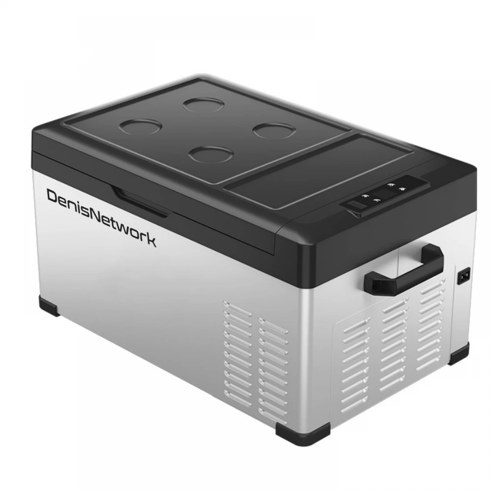 Frigider 30l auto rulotă, camion, dube 3,5t alimentare brichetă la 12-24V, baterii panou solar, rezistent la vibrații, cu compresor cu congelare -20°C Frigider 30l auto rulotă, camion, dube 3,5t alimentare brichetă la 12-24V, baterii panou solar, rezistent la vibrații, cu compresor cu congelare -20°C