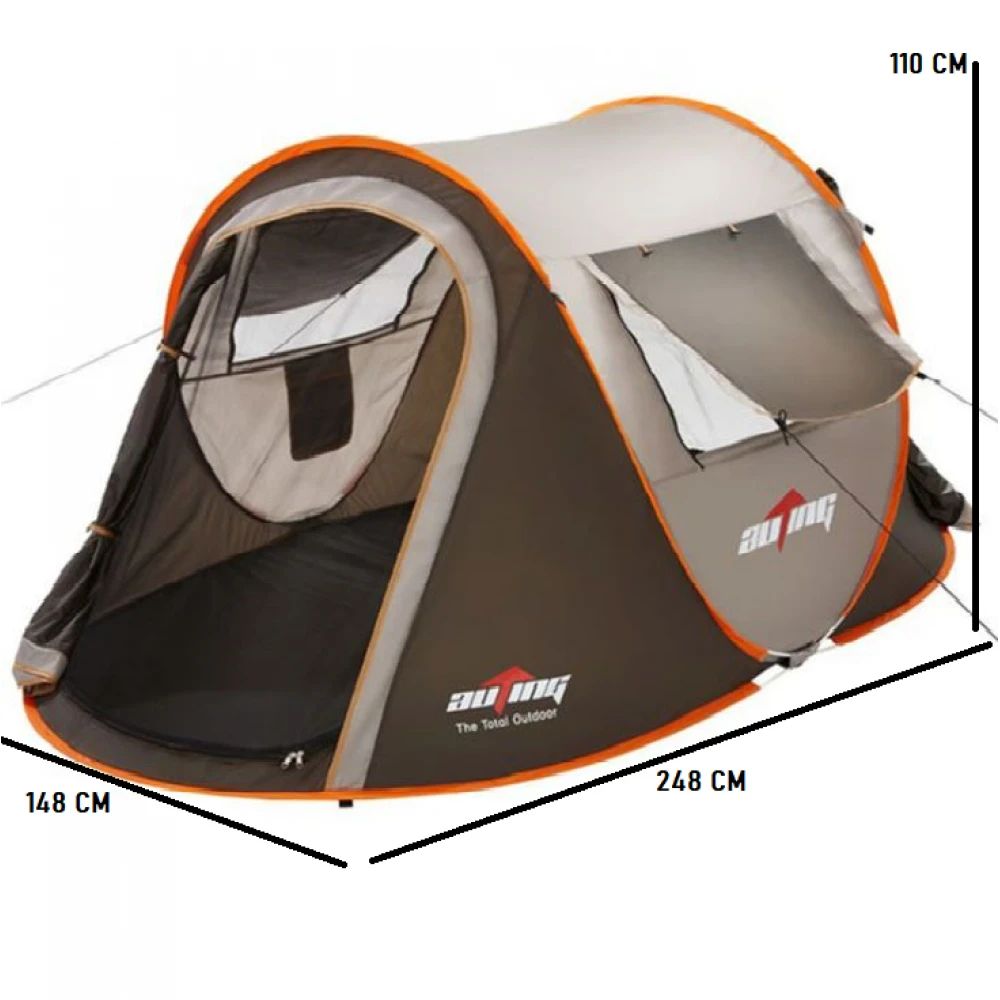 Cort Camping, 3 Persoane, Desfasurare Automata intr-o Secunda, Structura din Aluminiu / Munte / Aventura / Exterior / Drumetie Cort Camping, 3 Persoane, Desfasurare Automata intr-o Secunda, Structura din Aluminiu / Munte / Aventura / Exterior / Drumetie