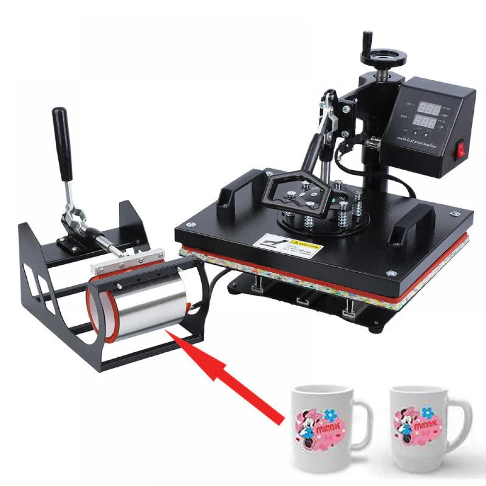 Presă transfer termic 30x38cm, personalizări 5in1 1250w, sublimare combo 5in1, tricouri, plăci ceramice, hanorace, fețe de pernă, ghiozdane, stegulețe, căni, șepci, farfurii - Presă termică Presă transfer termic 30x38cm, personalizări 5in1 1250w, sublimare combo 5in1, tricouri, plăci ceramice, hanorace, fețe de pernă, ghiozdane, stegulețe, căni, șepci, farfurii - Presă termică