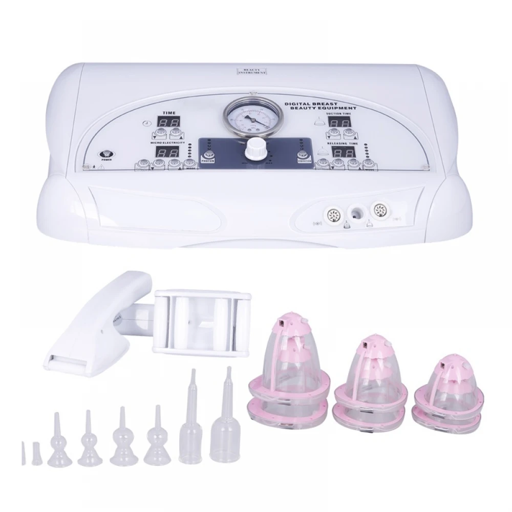 Aparat vacuum profesional, remodelare corporală cu micro-electricitate, vibro-masaj, aspirare, Photon, eliminare celulită, mărire sâni, fese